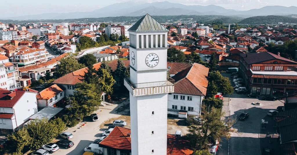 Gjakova Kosovo The clock tower in Gjakova, Kosovo.